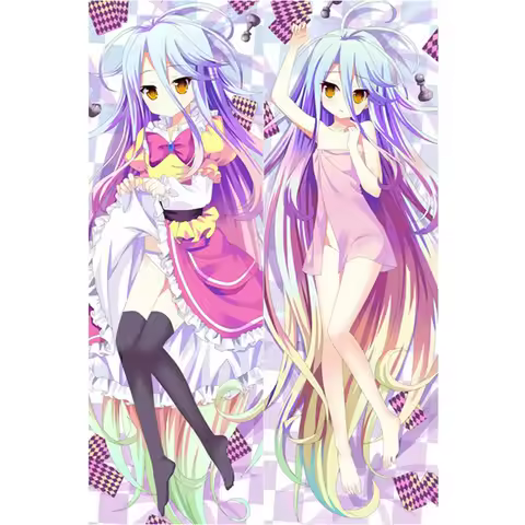 Hot Anime NO GAME NO LIFE ZERO Shiro Dakimakura Case Body Hugging Pillow Two Side Print Cushion Cove