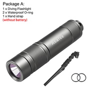 Asafee AF11 150M XPG LED Deep Diving Flashlight 350LM IPX8 Waterproof Rotary Switch High Light Scuba