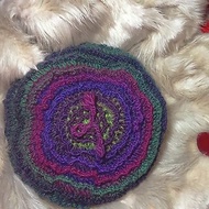 Araignee Design *手作毛帽-蕾絲貝蕾帽* -歐風花園 優雅女人 畫家帽 深紫色 綠色 桃紅色
