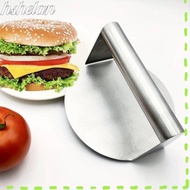 HSHELAA Stainless Steel Grill Press, Round No Rust Smash Burger Press, Grill Press Stainless Steel B