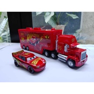 Cars Lighting McQueen Rust-eze Mack truck Transporter cannon toy car