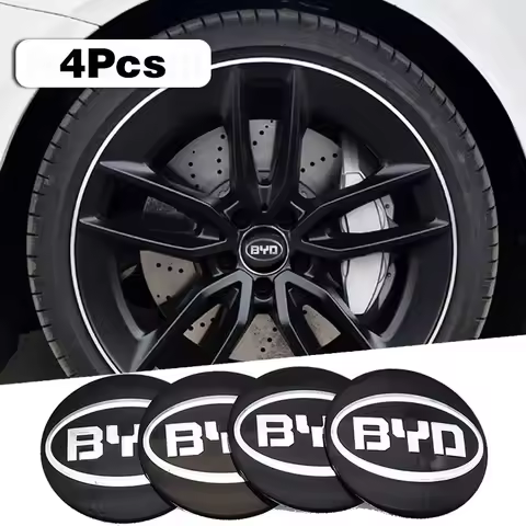 4Pcs 56mm Car Wheel Hub Caps Cover Rim Sticker Reflective Badge For BYD Tang F3 E6 Atto 3 Yuan Plus 