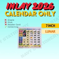 【Calendar Only 】7 Inch INLAY Horse Calendar Year 2026
