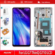 For LG G7 ThinQ LCD G710 G710EM G710PM G710VMP LCD Touch Screen With Frame