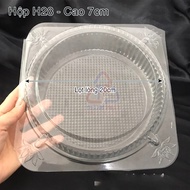 H28 round plastic box – H28 round box with folding lid – H28 box for salted egg sponge cake 20cm