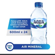 AQUA Air Mineral Botol 600ml (1 dus isi 24 botol)
