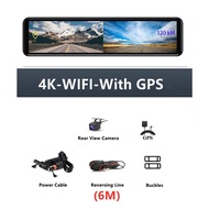 4K 2160P WIFI GPS Car DVR Huawei Hisilicon CPU Car Camera Dash Cam Video Recorder RearView Mirror Re