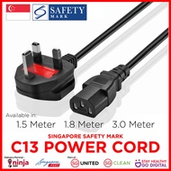 Singapore Safety Mark C13 Power Cord 3 Pin SG/UK Plug Extension Cable Cord Adapter Computer Cable