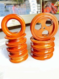 Gulungan Senar Pancing Spool Kayu Mahoni Gunungan Donat dan Racing