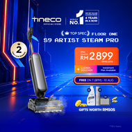 【TOP SPEC】Tineco Floor One S9 Artist Steam Pro 160°C HyperSteam | 25kPa Suction | 90mins Runtime Sma