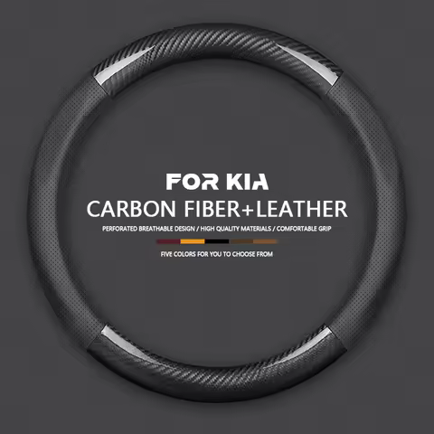 Car Steering Wheel Cover Leather For KIA K5 K4 KX3 KX5 KX7 K2 K3 GT Brand Rio Cerato Sportage Stinge