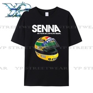 ✅24h Shipping&cod  Fashion, Ayrton Senna Helmet Print, Retro, Streetwear, High-quality T-shirt, Unis