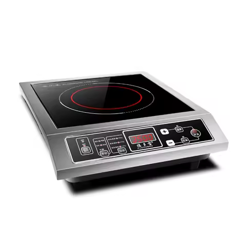 220V Commercial Induction Cooker 3500W Stainless Steel Household Stir Fried Vegetables High Power Fl