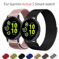 Milanese Stainless steel watch band For Garmin Active 5 Smart watch strap