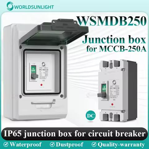 WSDB-PV1/1 CE Solar PV DC 550V 250A Molded Case Circuit Breaker Photovoltaic MCCB Box