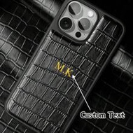 1pc Luxury Faux Crocodile Leather Personalized Phone Case, Handmade Autumn Accessory, Back To School