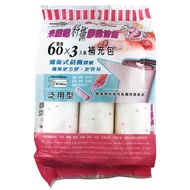 minono 米諾諾 斜撕膠黏滾筒 補充包 3個  38 x 80mm x 60週卷  1包