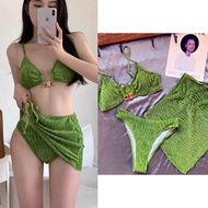 Swimwear Women Bikini Three-Piece Set Vacation Style Swimsuit Beach Outfit for Women Terno