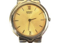[專業模型] 石英錶 [SEIKO-3D4761]  SEIKO 精工圓型[金色放射面]時尚金錶-石英/中性錶