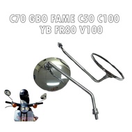 Rainbow Side Mirror Round / Sisi Cermin Motor/ Honda /Yahama Bike All Can Use/ EX5 RS150R WAVE LC135