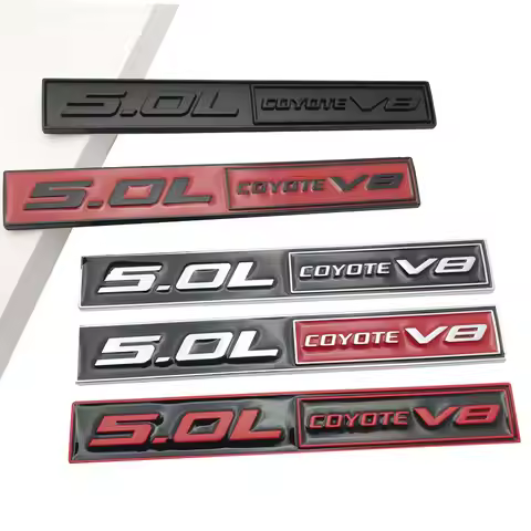 5.0L Coyote V8 Logo Emblem Badge Sticker For 5.0 F150 FX4 Car Fender Trunk Rear Bonnet Nameplate Dec
