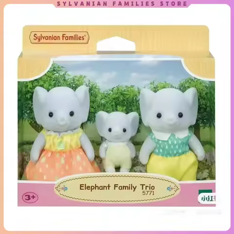 Sylvanian Families Anime Girl Figures ternurines Authentic Calico critters Furniture Set elephant fa