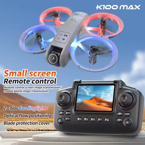 Foldable RC 4K HD Professional Camera Optical Flow Positioning K100 Max Mini RC Drone Colorfuls Dron