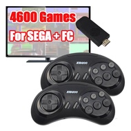 เครื่องเล่นวิดีโอเกม16บิต MD สำหรับ Sega Genesis ในตัว4600เกมเกมแพดไร้สายคอนโทรลเลอร์ HDMI-เครื่องเล่นเกม TV ที่เข้ากันได้