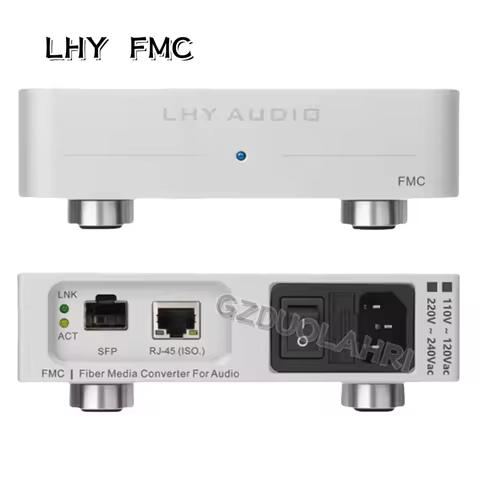 LHY FMC Audio HIFI Fever Ethernet Purifier Fiber Optic Transceiver OCXO Constant Temperature Crystal