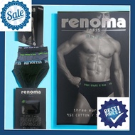 3 PCS/BOX RENOMA PARIS PURE MEN'S BRIEF UNDERWEAR