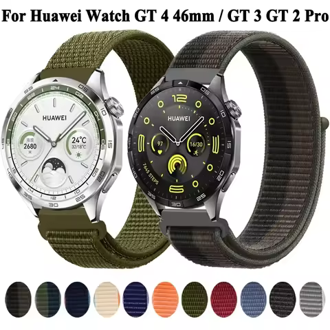 22mm Nylon Watch Strap For Huawei Watch GT 4 GT4 46mm Band Bracelet For Huawei Watch 4 Pro GT3 GT2 G
