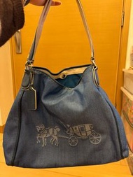 Coach牛仔布手挽袋