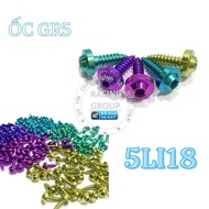 5li18 GR5 titanium, emerald screw