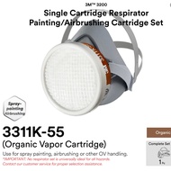 3M 3200 + 3311K-55 Set Single Cartridge Respirator + Organic Vapour Cartridge