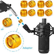 Gold Colour Adapter for HyperX QuadCast Mic, Blue Yeti, Rode, Razer, Shure and Most Microphone, Shock Mount, Boom Arm Screw Thread Adapter 5/8" Male to 3/8" Female Screw Adapter