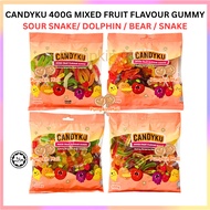 Candyku 400g Mixed Fruit Flavour Gummy Sour Snake/ Dolphin / Bear / Snake Pumpkin Mall