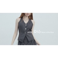 พร้อมส่งเสื้อ IRIS FASHION Touch the future 24ss IS15009 Tail down bow setเสื้อแขนกุด กางเกงขายาว เร