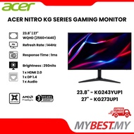 ACER Nitro KG243YU / KG273U P1BMIPX Gaming Monitor (23.8" 27" IPS / 1ms / 144HZ / 250nits / Speaker 