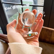 Mini Home Decoration Globe Globe Globe Crystal Glass Home Ornament Bedroom Table Decoration