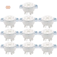 10PCS Chassis Mount 8 Pin K8A Octal Ceramic Tube Sockets for KT88 KT66 6SN7 5AR4 GZ34 5881 6V6 5U4G 