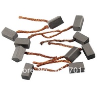 9D 10Pcs Wire 4 Leads Angle Grinder Electric Motor Carbon Brushes 6.7X6.8X12mm Power Tool Mer Dri
