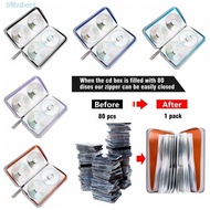 HUBERT CD Case Holder, 80 Capacity Storage DVD Case, Disc Cases Storage Binder Hard Plastic Handbag 