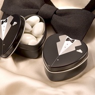 [10pcs] [Wholesale] Groom/Bride Tuxedo Mint Tin for Wedding Favors / Kahwin Berkat / Party Favors