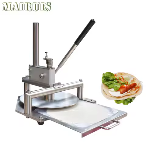 Manual Pizza Dough Press Machine Pizza Dough Flattening Press Dough Roller Sheeter Pressing Machine 