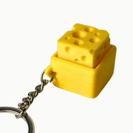Cheese Mechanical Keyboard Keychain | Clicky Keycap Stress Relief
