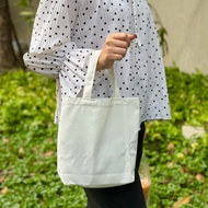 Raw Cloth Bag Double Pattern (Expanded Bottom) Size 10x9.5x2 Inches