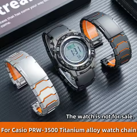 Outdoor Sports Waterproof Watch Strap For Casio Protrek PRW-3500/2500/5100 Modified Titanium watch s