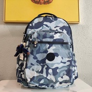 กระเป๋าเป้สะพายหลังขนาดใหญ่ Kipling ของแท้ใหม่สำหรับผู้ชายและความจุขนาดใหญ่สำหรับผู้หญิงลิงกระเป๋านั