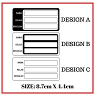 30pcs per set Sticker Nama Stiker Kelas Buku Sekolah