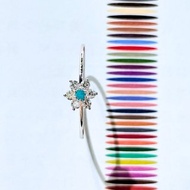 The Petite - 天然巴西帕拉伊巴碧璽 18k白金鑽戒